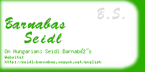 barnabas seidl business card